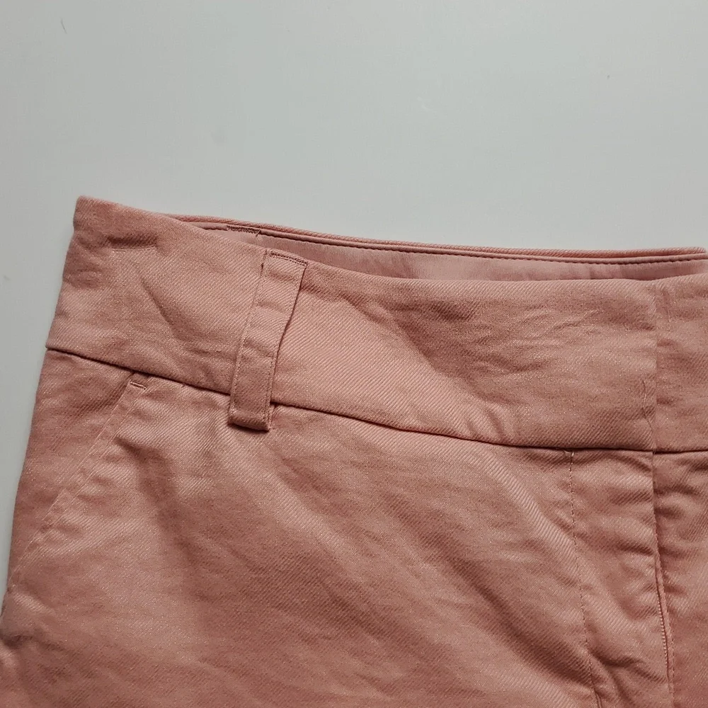 Exprwss Women's Pink Linen Blend Shorts